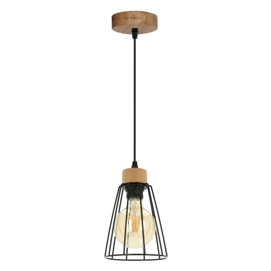 Spot-Light - Lustr na lanku ORAZIO 1xE27/60W/230V dub