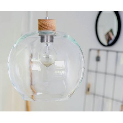 Lustr na lanku SVEA 1xE27/60W/230V dub