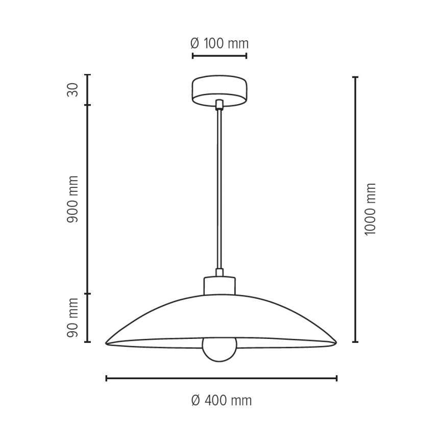 Lustr na lanku JONA 1xE27/60W/230V dub