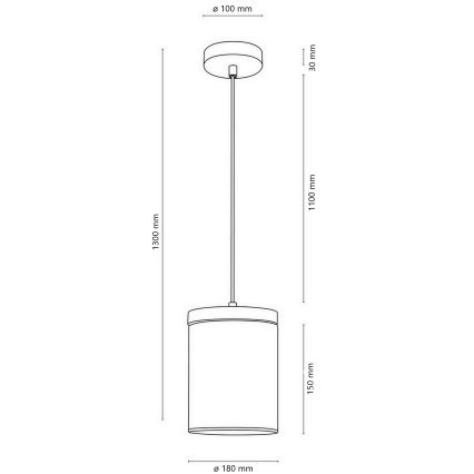 Lustr na lanku MONSUN 1xE27/60W/230V borovice – FSC certifikováno