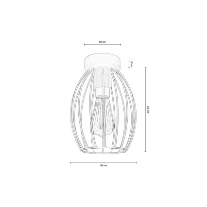 Stropní svítidlo GUNNAR 1xE27/60W/230V dub – FSC certifikováno