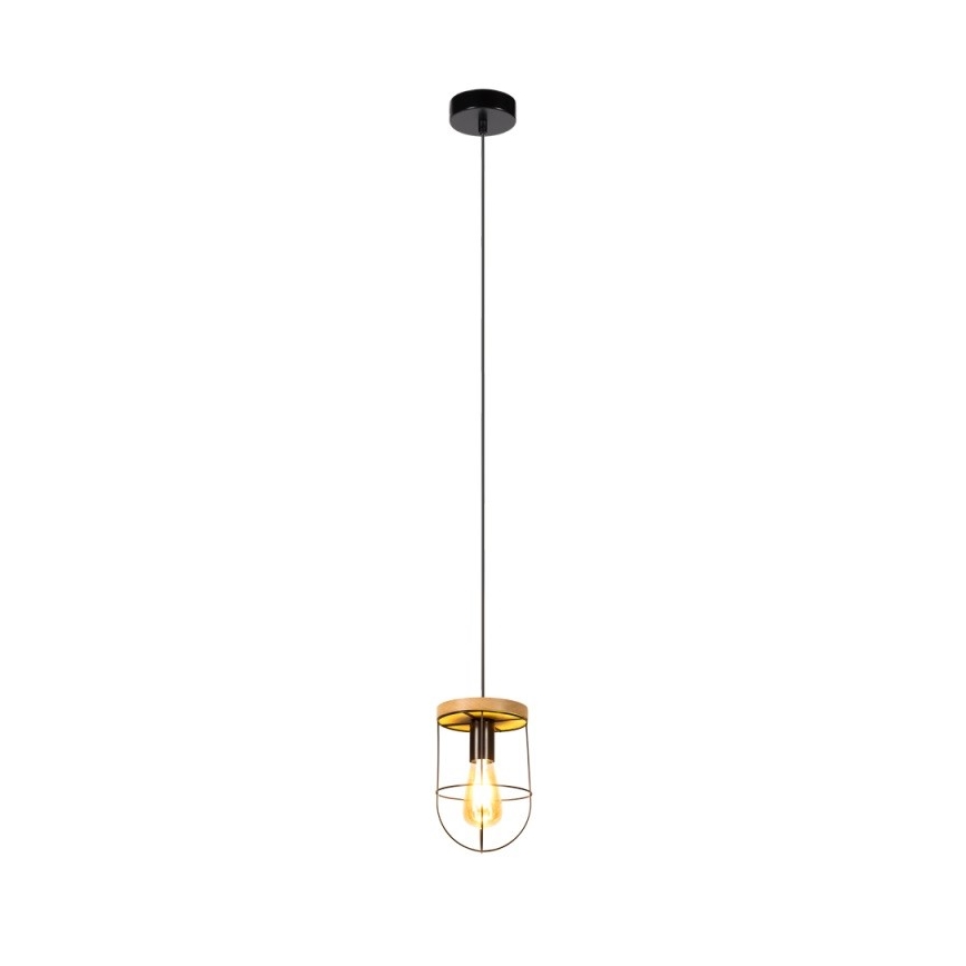 Lustr na lanku NETUNO 1xE27/60W/230V dub – FSC certifikováno