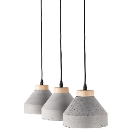 Lustr na lanku TRISTAN 3xE14/40W/230V dub