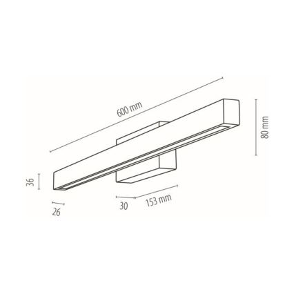 LED Koupelnové nástěnné svítidlo AQUAVIVA LED/9W/230V 60 cm IP44 dub
