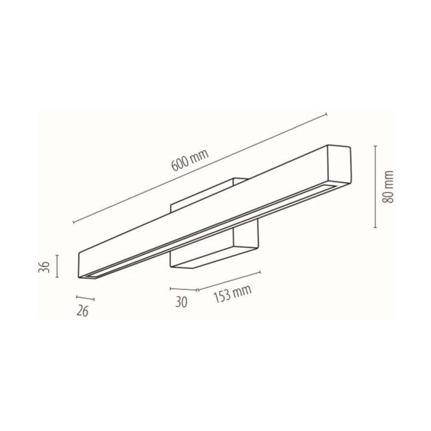LED Koupelnové nástěnné svítidlo AQUAVIVA LED/9W/230V 60 cm IP44 dub