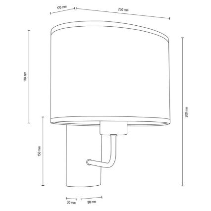 Nástěnná lampa MERCEDES 1xE27/25W/230V bílá/dub – FSC certifikováno