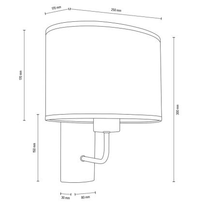Nástěnná lampa MERCEDES 1xE27/25W/230V hnědá/dub