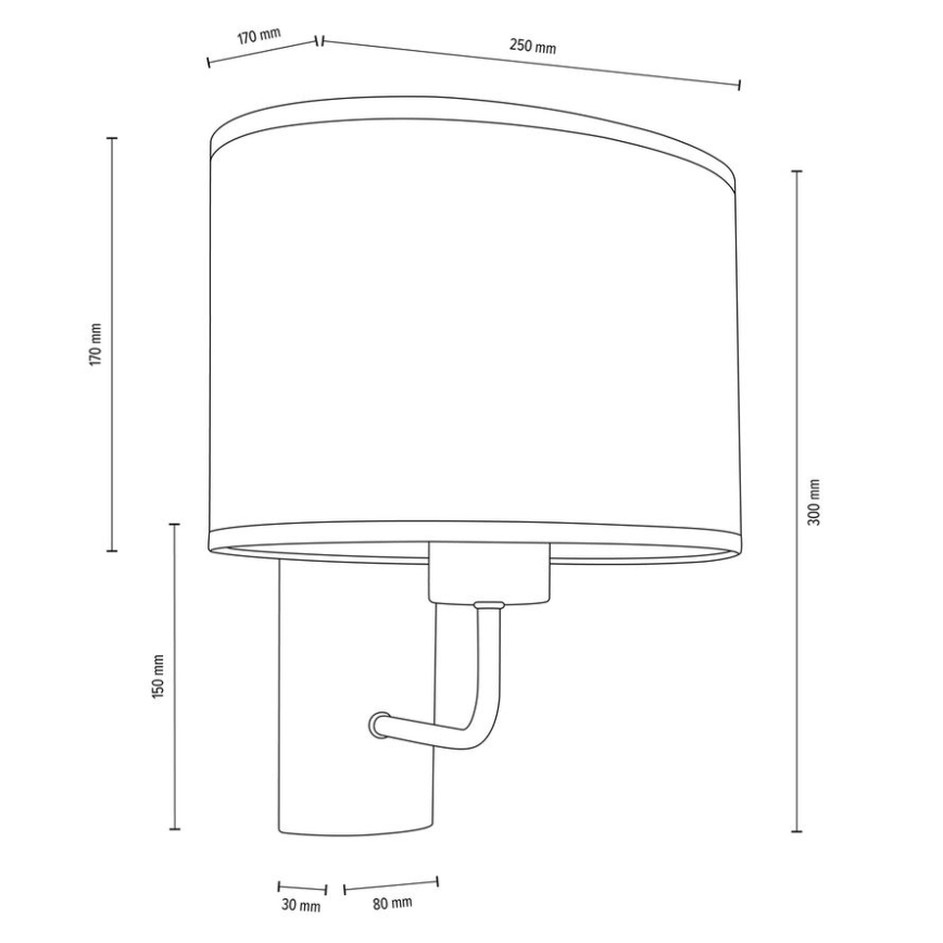 Nástěnná lampa MERCEDES 1xE27/25W/230V hnědá/dub