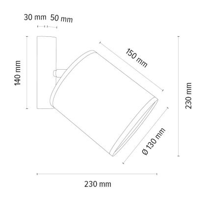 Nástěnné bodové svítidlo BENITA 1xE27/25W/230V bílá/dub