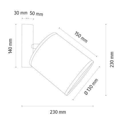 Nástěnné bodové svítidlo BENITA 1xE27/25W/230V hnědá/dub