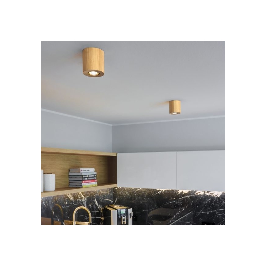 Stropní svítidlo WOODDREAM 1xGU10/6W/230V dub – FSC certifikováno