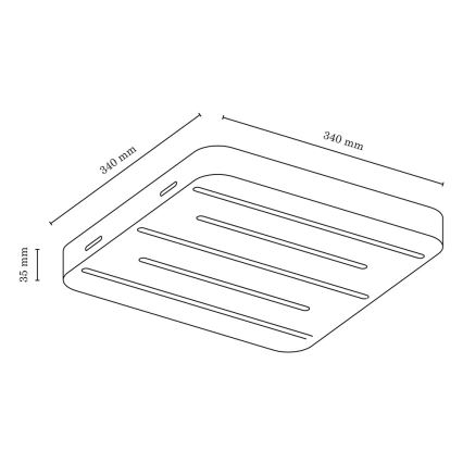 LED Stropní svítidlo NEELE LED/19,5W/230V dub – FSC certifikováno