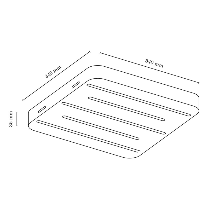 LED Stropní svítidlo NEELE LED/19,5W/230V dub – FSC certifikováno
