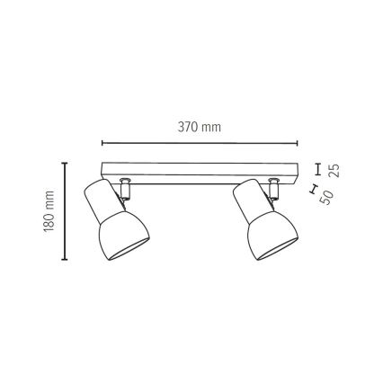 Bodové svítidlo SVENDA 2xE27/60W/230V buk
