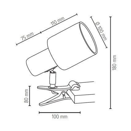 Lampa s klipem TREEHOUSE 1xE27/25W/230V dub – FSC certifikováno