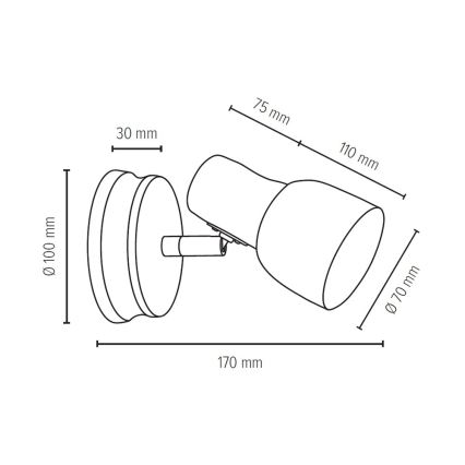 Nástěnné bodové svítidlo SVANTJE 1xE14/40W/230V bříza