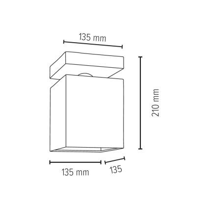 Stropní svítidlo GREAT 1xE27/25W/230V beton
