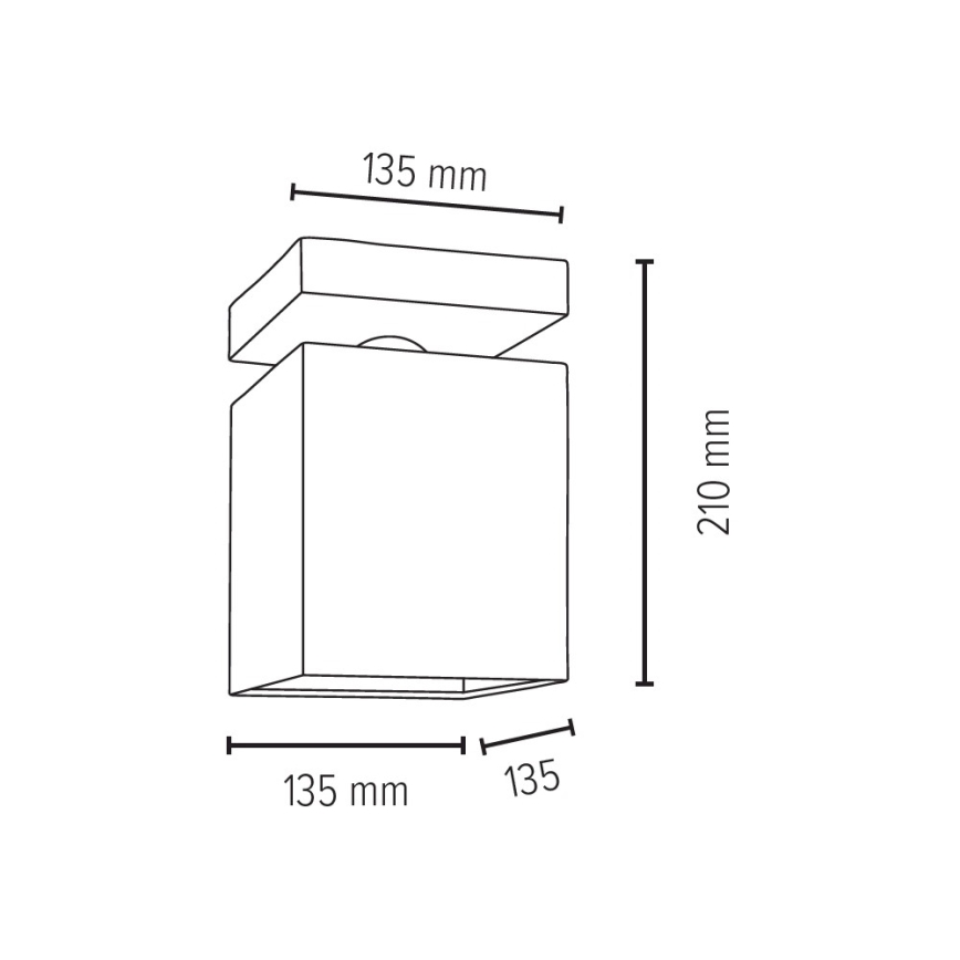 Stropní svítidlo GREAT 1xE27/25W/230V beton