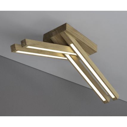 LED Přisazený lustr LINUS 4xLED/4,5W/230V matný dub
