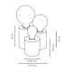 Stolní lampa VINCENT 3xE27/15W/230V dub – FSC certifikováno
