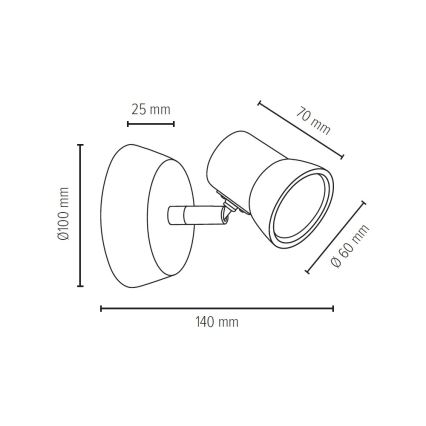 LED Nástěnné bodové svítidlo VENLA 1xGU10/5W/230V dub