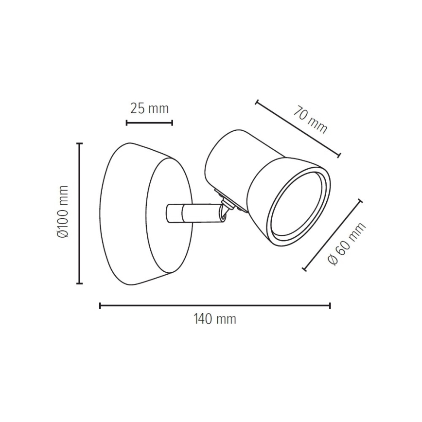 LED Nástěnné bodové svítidlo VENLA 1xGU10/5W/230V dub