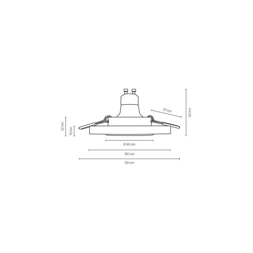 LED Podhledové svítidlo VITAR 1xGU10/5W/230V beton