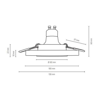 LED Podhledové svítidlo VITAR 1xGU10/5W/230V beton