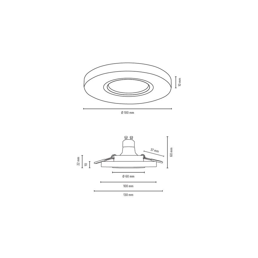 LED Podhledové svítidlo VITAR 1xGU10/5W/230V
