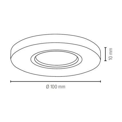 SADA 3x LED Podhledové svítidlo VITAR 1xGU10/5W/230V beton
