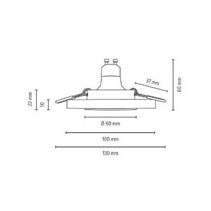 LED Podhledové svítidlo VITAR 1xGU10/5W/230V CRI 90 beton