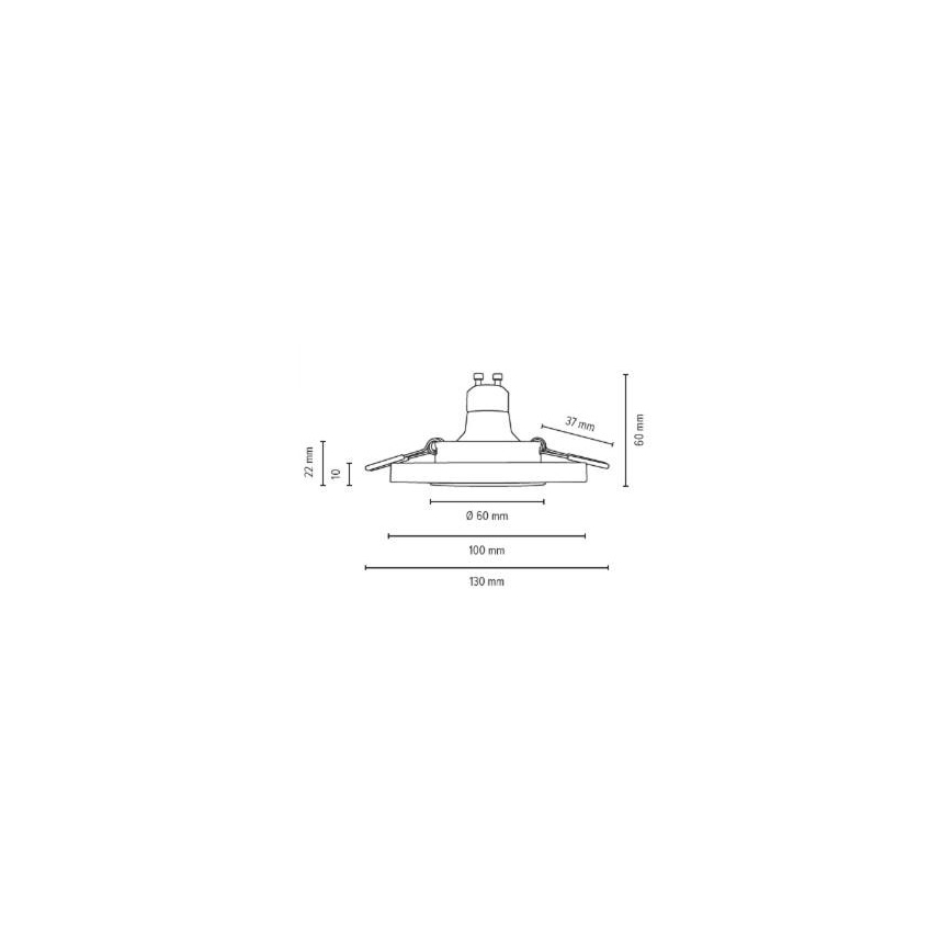 LED Podhledové svítidlo VITAR 1xGU10/5W/230V CRI 90 beton