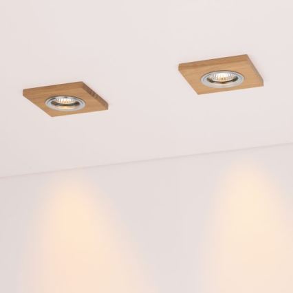 LED Podhledové svítidlo VITAR 1xGU10/5W/230V CRI 90 dub – FSC certifikováno