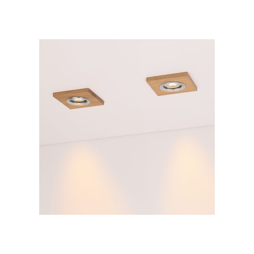 LED Podhledové svítidlo VITAR 1xGU10/5W/230V CRI 90 dub – FSC certifikováno