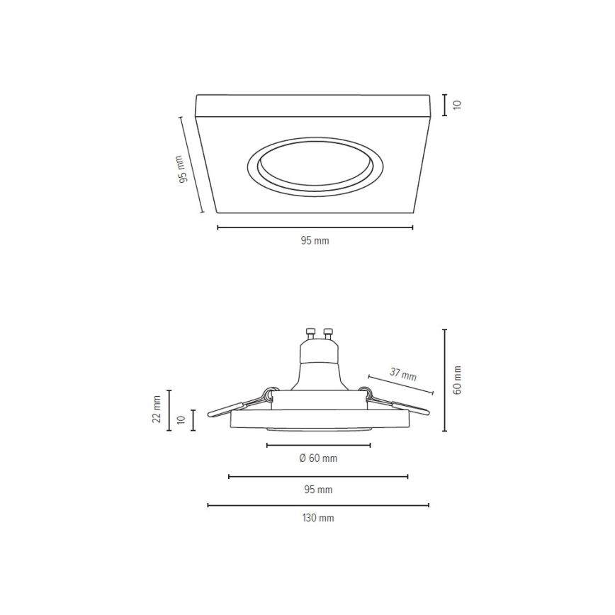 SADA 3x LED Podhledové svítidlo VITAR 3xGU10/5W/230V