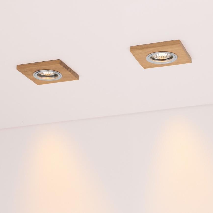 SADA 3x LED Podhledové svítidlo VITAR 1xGU10/5W/230V CRI 90 dub – FSC certifikováno