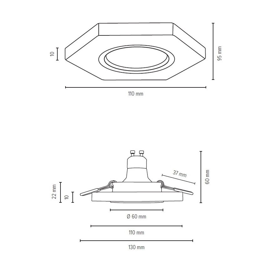 LED Podhledové svítidlo VITAR 1xGU10/5W/230V bříza