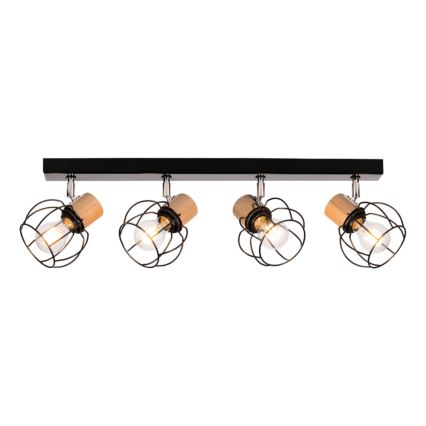 Stropní bodové svítidlo PHIPHI 4xE27/60W/230V dub – FSC certifikováno