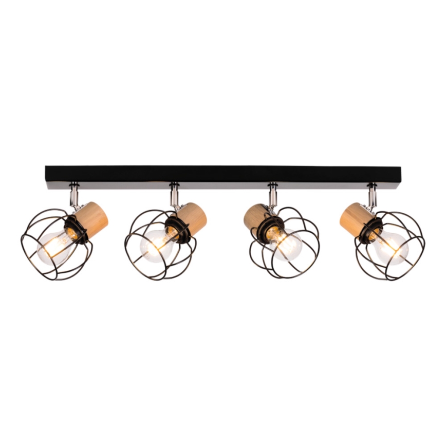Stropní bodové svítidlo PHIPHI 4xE27/60W/230V dub – FSC certifikováno