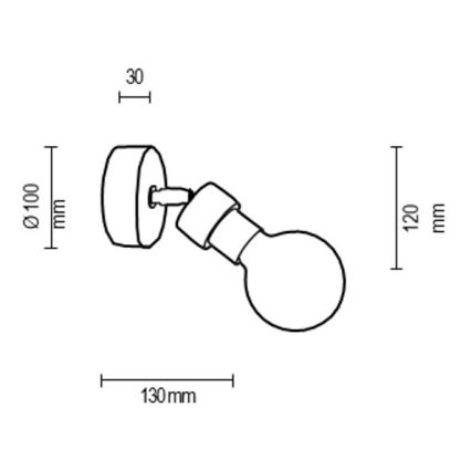 Nástěnné bodové svítidlo MARJOLAINE 1xE27/25W/230V dub – FSC certifikováno