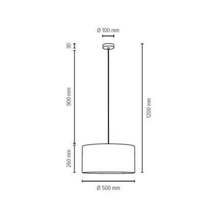 Lustr na lanku SCARLETT 1xE27/60W/230V – FSC certifikováno