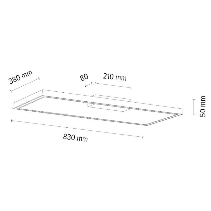 LED Stmívatelné stropní svítidlo RAMME LED/34W/230V dub