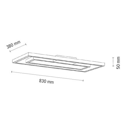 LED Stmívatelné stropní svítidlo RAMME 2xLED/28,5W/230V dub – FSC certifikováno