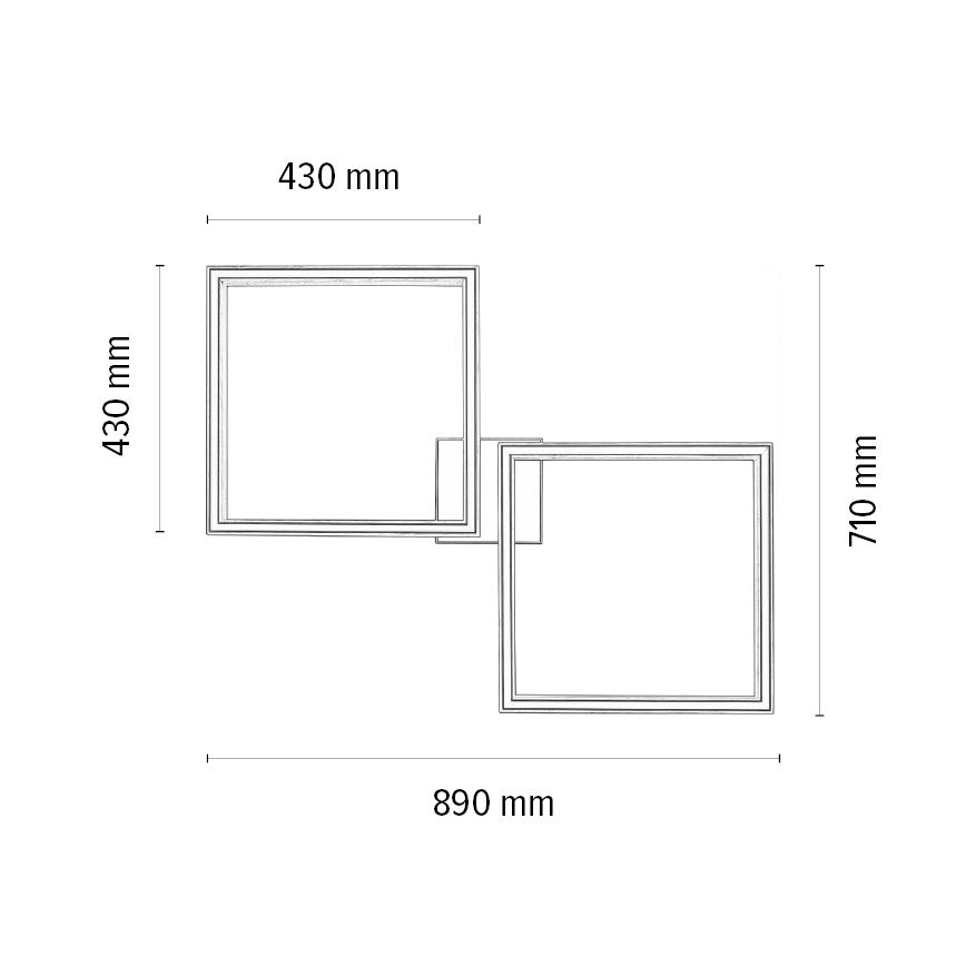 LED Stmívatelné stropní svítidlo RAMME 2xLED/24W/230V dub