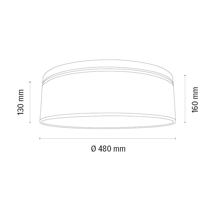 Stropní svítidlo BENITA 2xE27/25W/230V pr. 48 cm krémová/dub – FSC certifikováno
