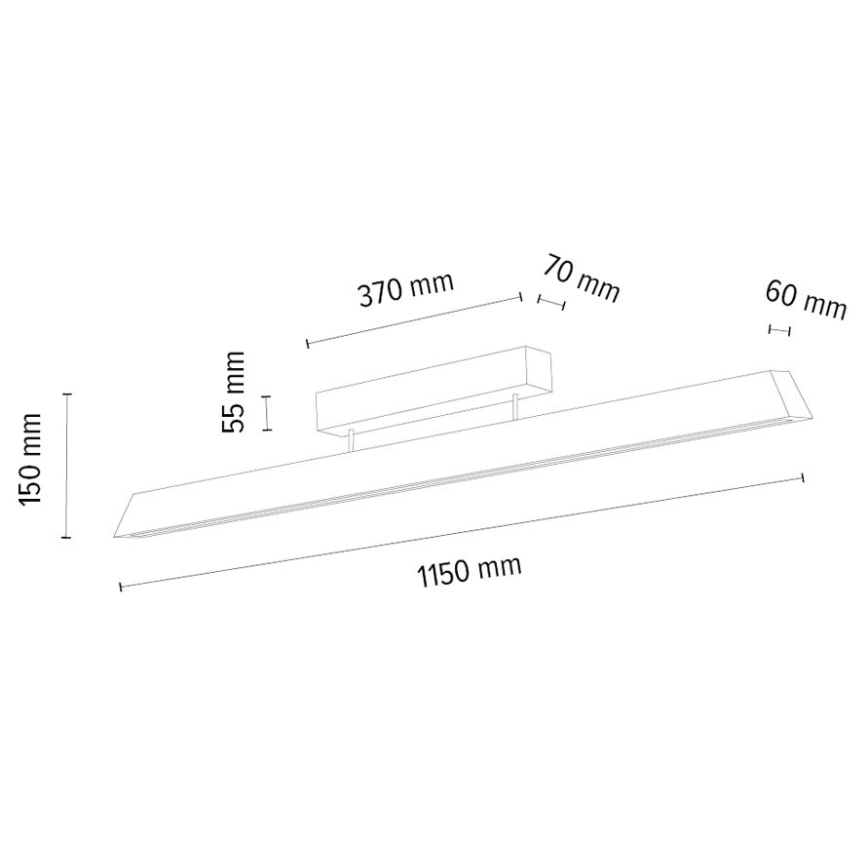 LED Stmívatelný přisazený lustr DEROTT 3xLED/14W/230V dub
