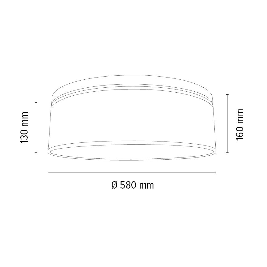 Stropní svítidlo BENITA 4xE27/25W/230V pr. 58 cm hnědá/dub