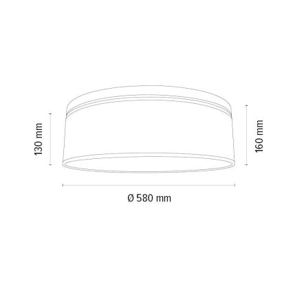 Stropní svítidlo BENITA 4xE27/25W/230V pr. 58 cm bílá/dub