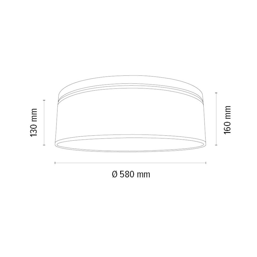 Stropní svítidlo BENITA 4xE27/25W/230V pr. 58 cm bílá/dub