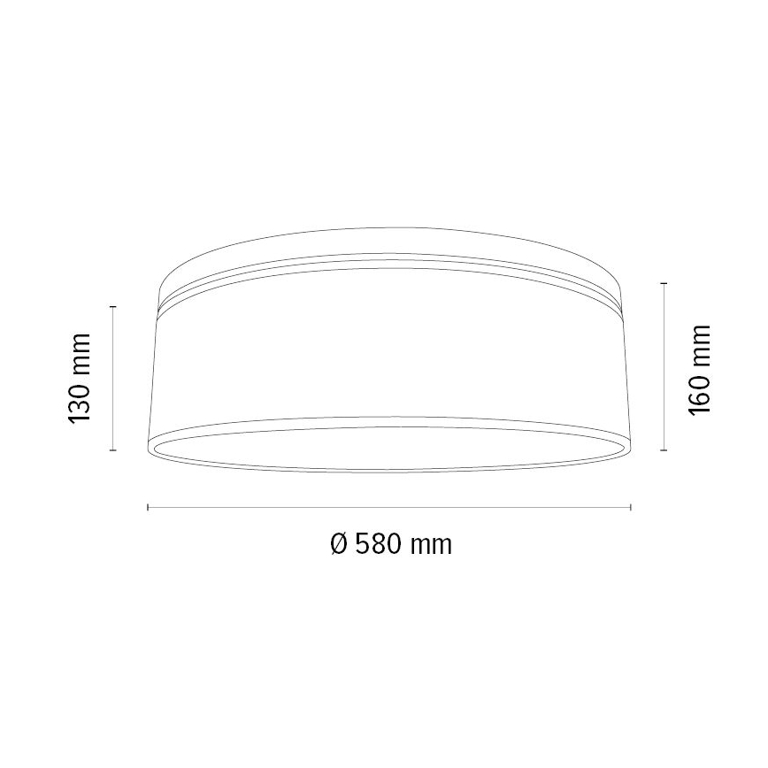 Stropní svítidlo BOHO 3xE27/25W/230V pr. 58 cm dub